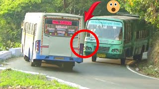 Tow Govt Bus Suddenly Turning On Hairpin bend at Ooty Hills