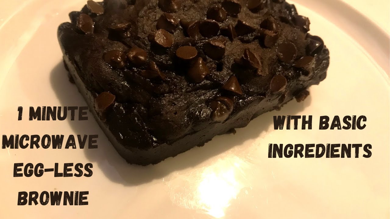1 Minute Gooey Brownie In Microwave How to make microwave brownie Basic Ingredients YouTube