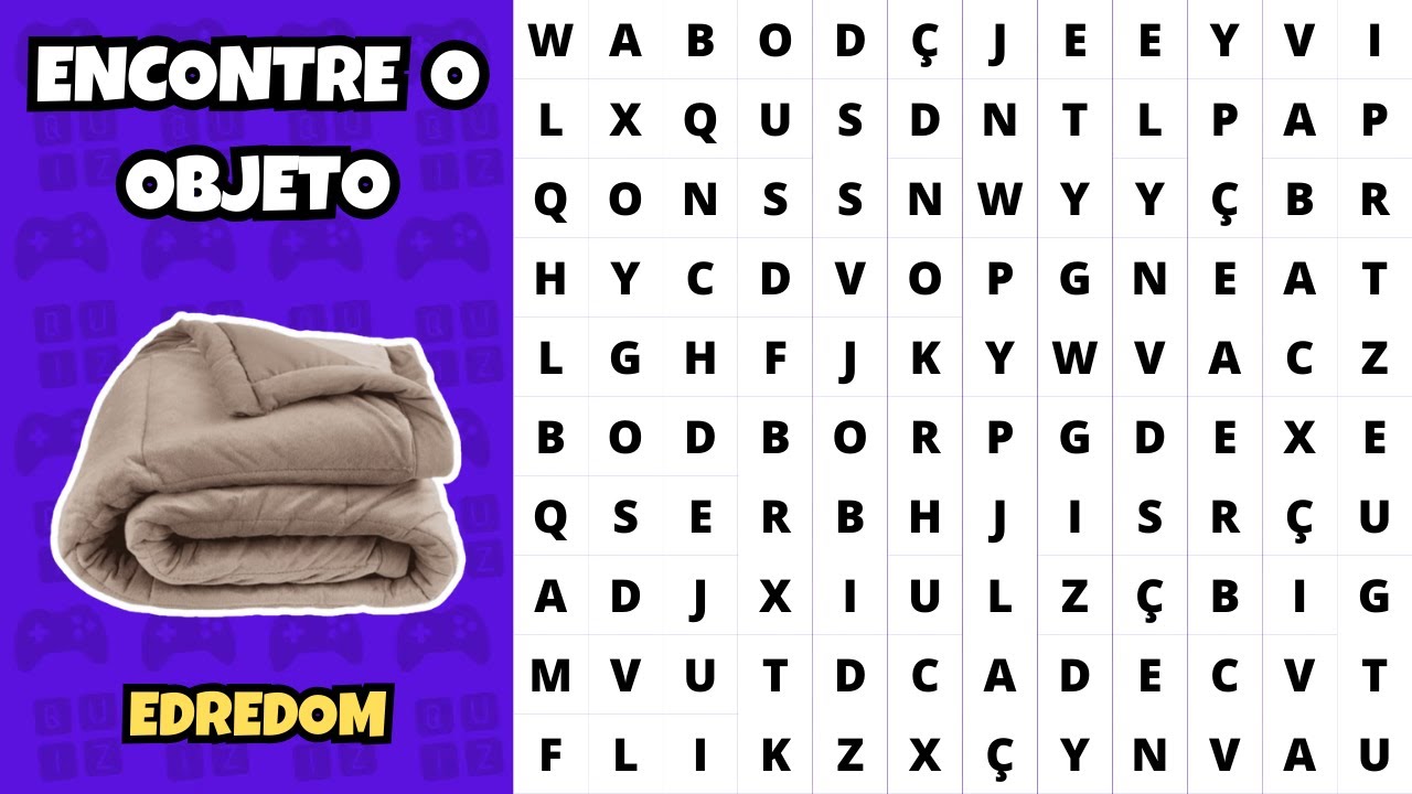 🛏️ Caça-Palavras: Encontre os OBJETOS N°10