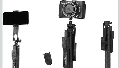 Amazon Basics Long Selfie Stick Tripod Stand with Hand Grip | Anti Shake, Upto 172 cm extendable