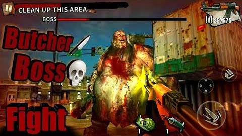 Zombie Frontier 3 Boss Butcher Fight With Ak47,M629 Guns | ZF3D Boss