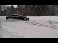 Tesla Model S snow drifting