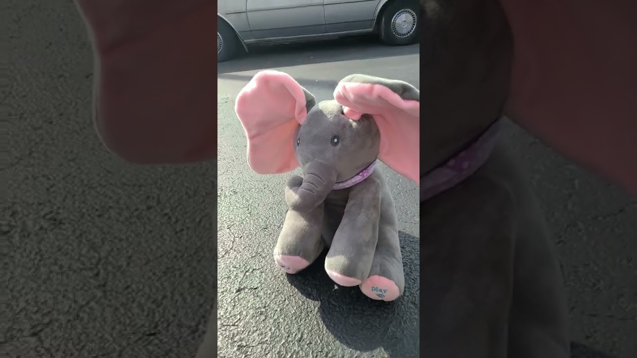 ebay/mercari peek a boo elephant plush toy
