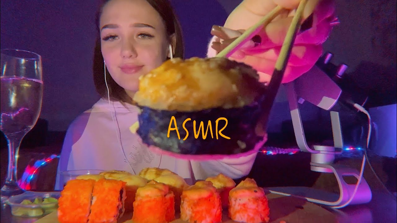 АСМР РОЛЛЫ ☺️🍣 / итинг / asmr 💗