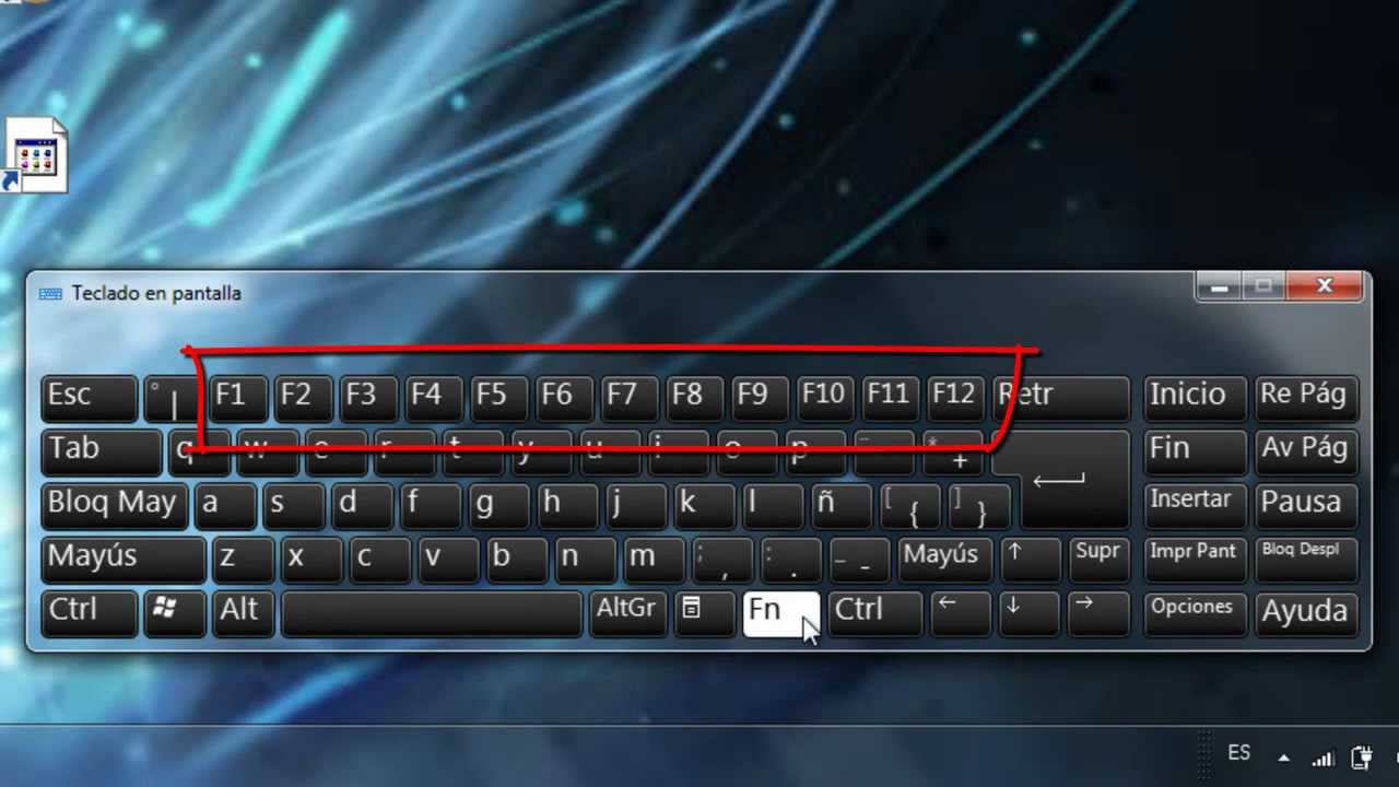 Como presionar las teclas de funcion (F1, F2, F3, F4