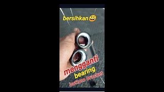 mengganti bearing membongkar dan membersihkan bottom bracket mountain bike