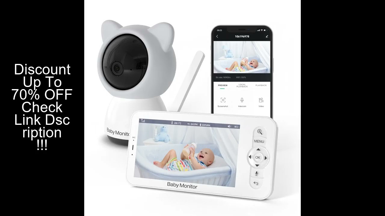 Wifi Baby Monitor Babyphone Video Baby Camera Bebe Nanny HD 5 Inch LCD Mobile Phone APP Control PTZ