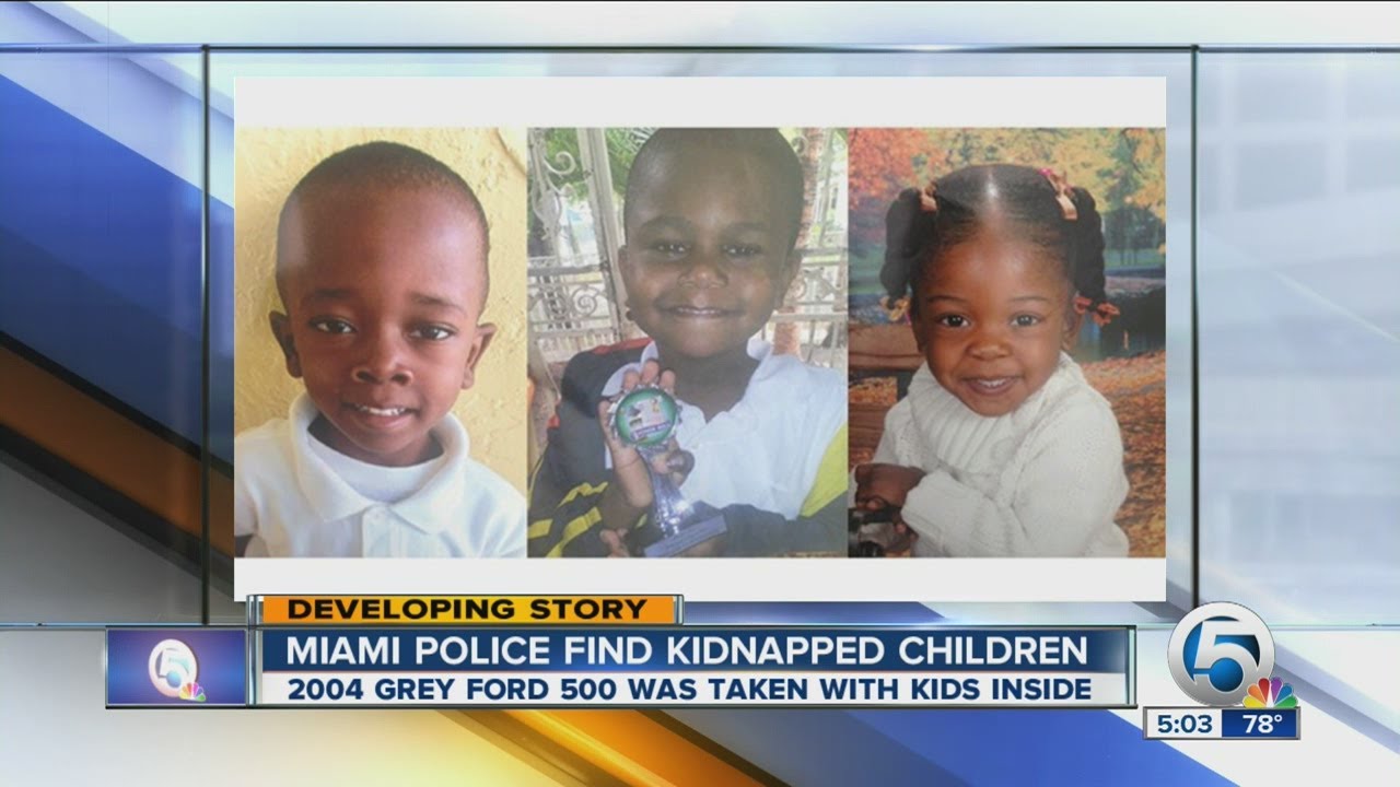 3 children abducted in Miami found - YouTube