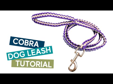 two-color-cobra-(solomon)-weave-paracord-dog-leash-tutorial