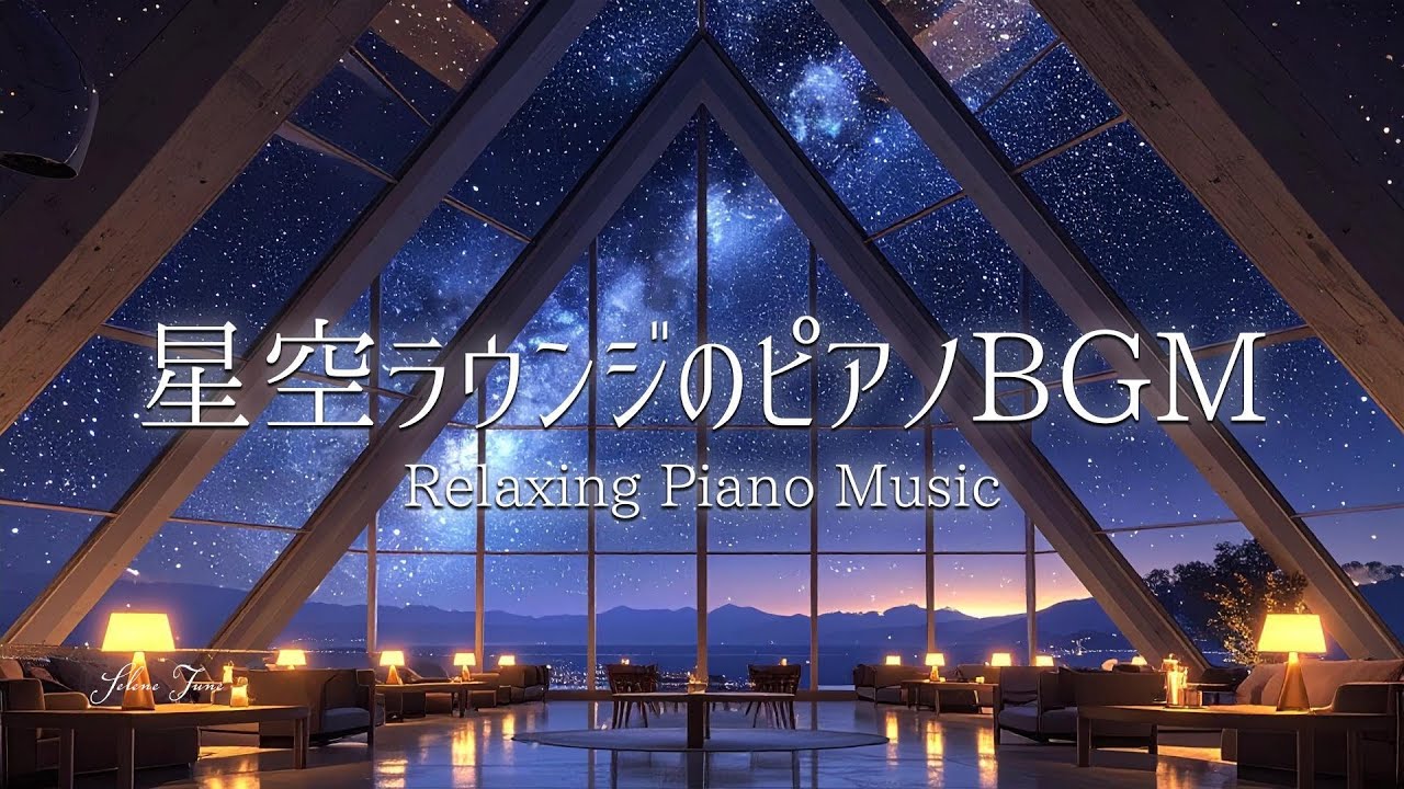 【癒やしのピアノBGM】星降るラウンジで深い眠りにつく夜｜Relaxing & Healing Piano for Deep Sleep