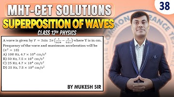 A wave is given by Y=3sin⁡2π(t/0.04-x/0.01) where Y is in cm . Frequency of the | PGMN Solutions