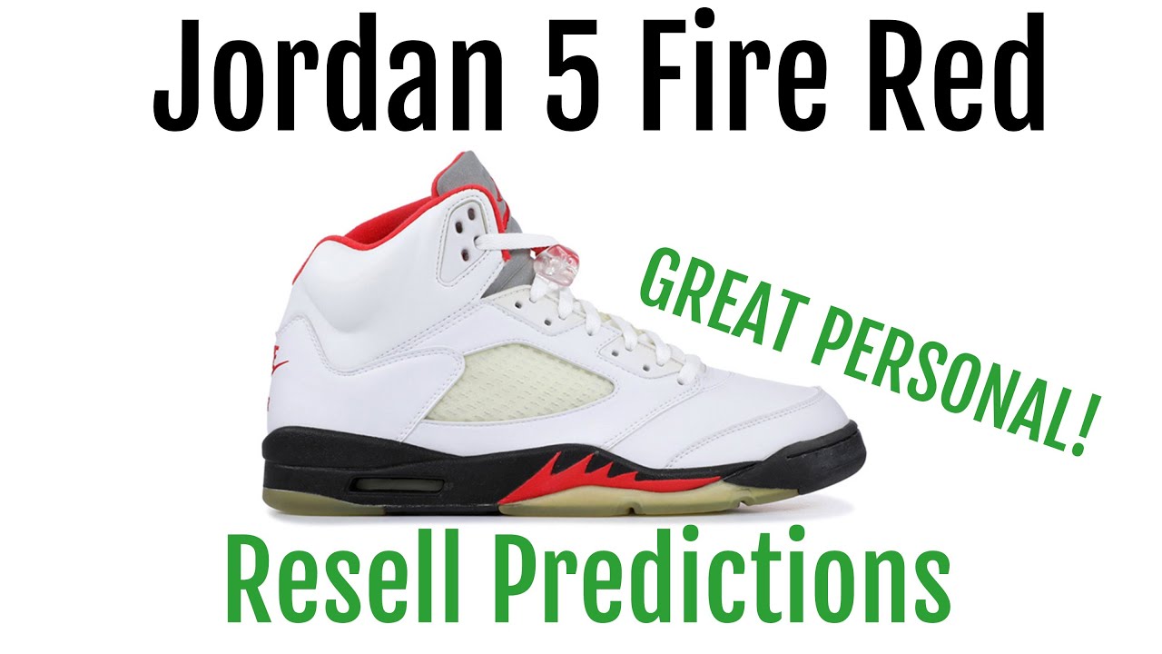 jordan 5 fire red resale