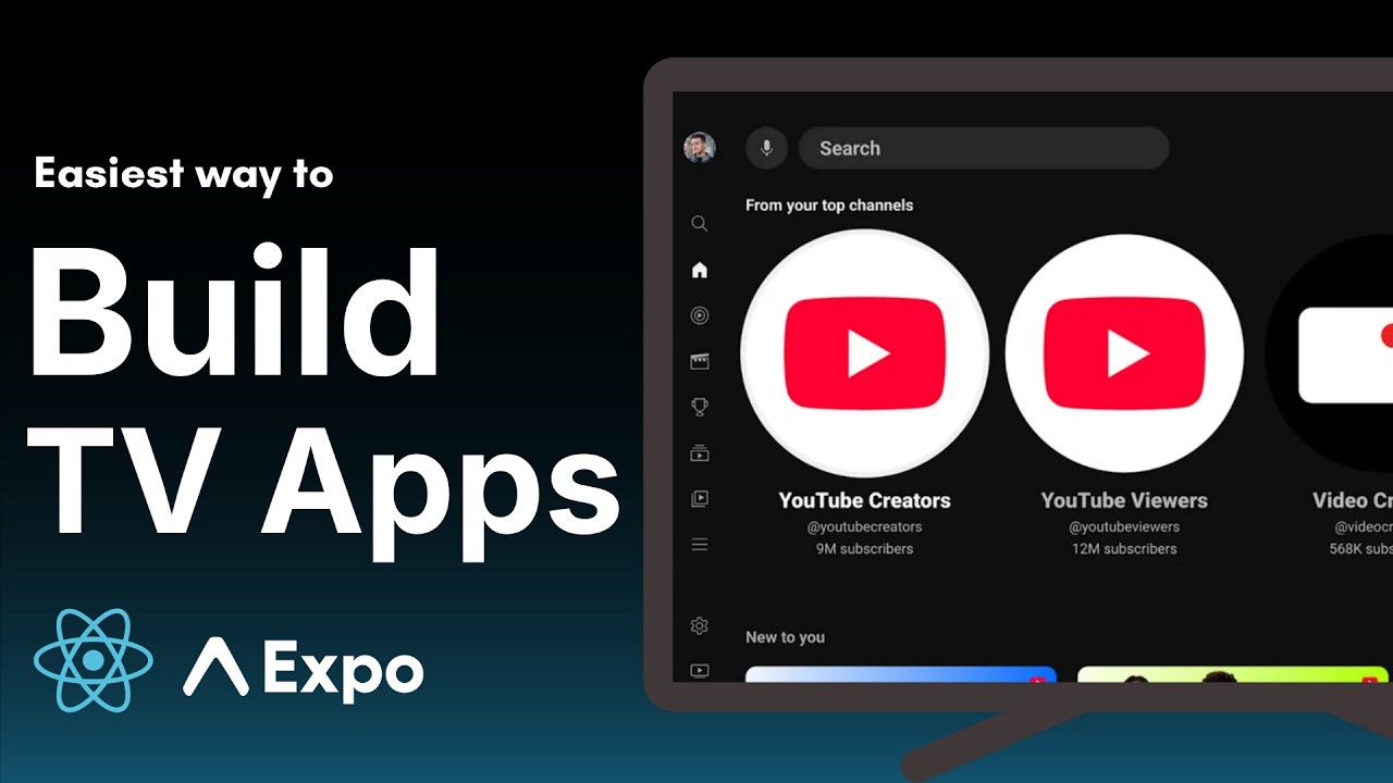 Let's build Youtube TV App with React Native & Expo - YouTube