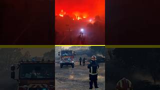 Las imágenes AÉREAS y las labores de extinción del INCENDIO de Ávila y MADRID #shorts
