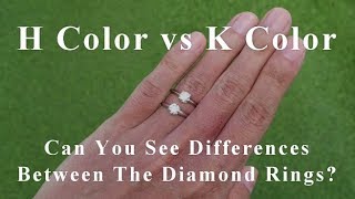 H vs K Color Diamond Engagement Ring