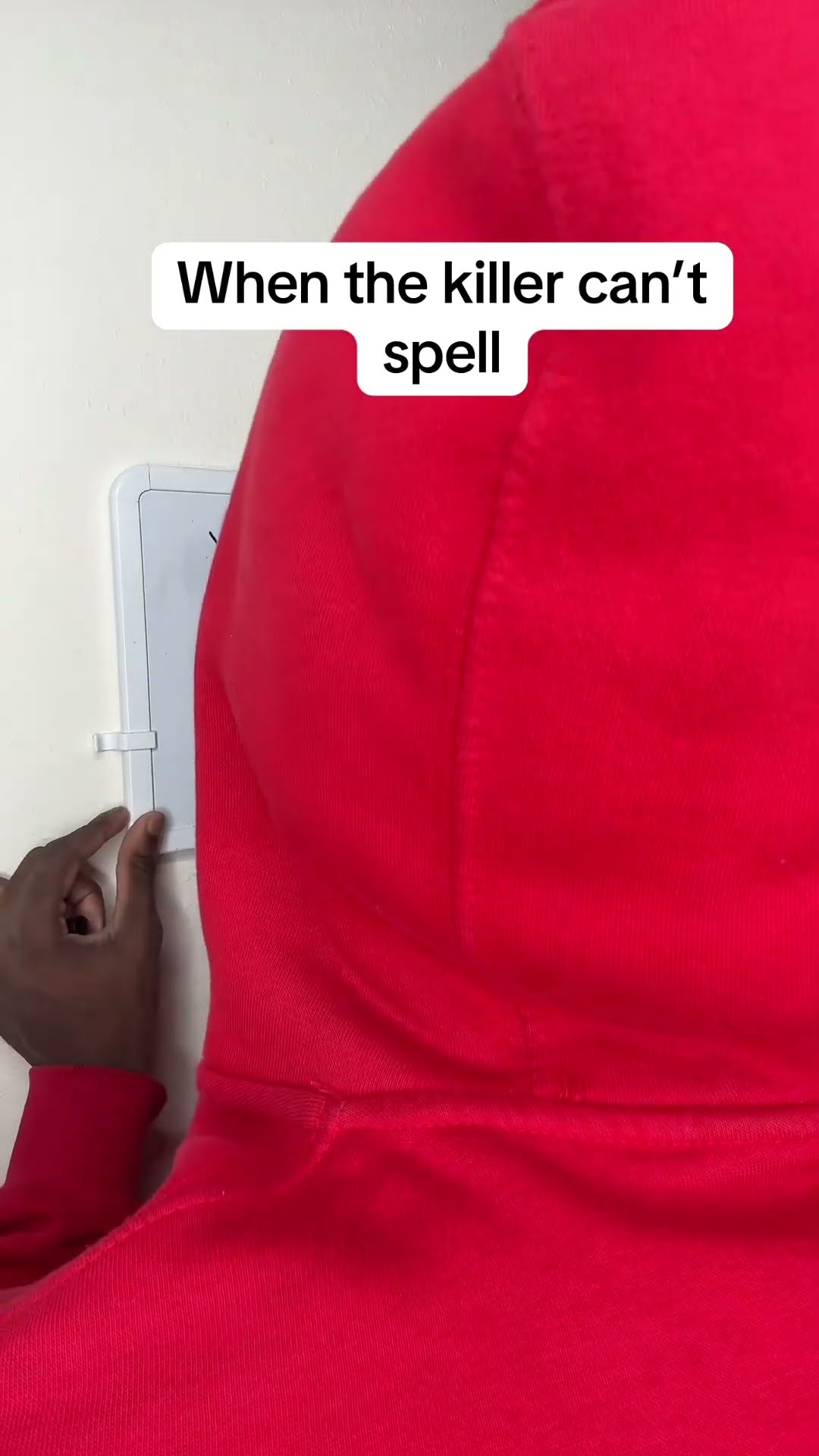 When the killer can’t spell ?