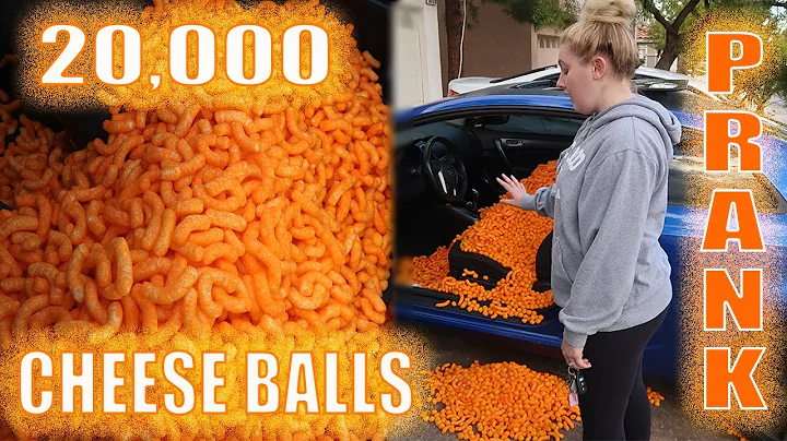 20,000 CHEESE BALLS IN HER CAR PRANK!! ( AND CHEES...