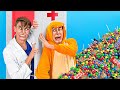 How to SNEAK Food Into Hospital! Funny Food Sneaking Ideas by Superheroes