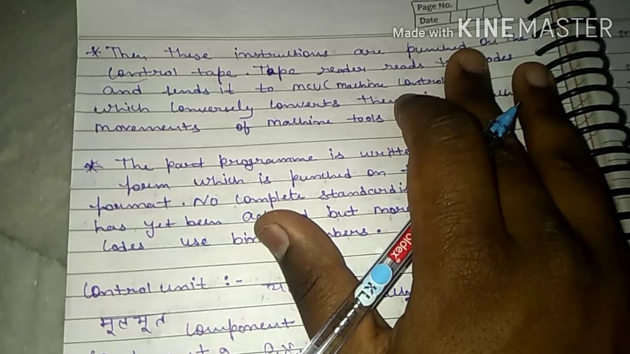 Basic components of NC machines