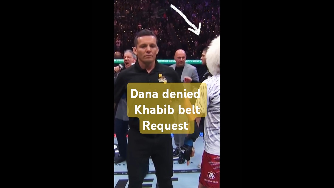 Khabib trying to take a belt from Dana goes wrong 
