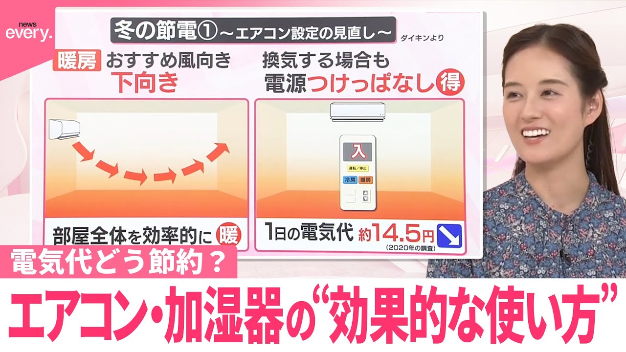 【なるほどッ！】冬の電気代、どう節約？  エアコン・加湿器の“効果的な使い方”
