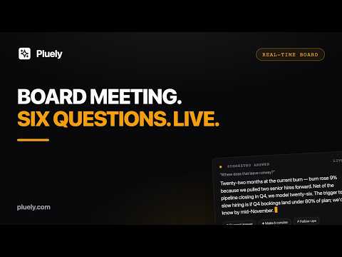 Pluely Board Meeting Demo: Undetectable AI Answers Runway, Pipeline & Raise Questions Live