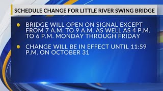Officials implement temporary schedule change for Little River swing bridge