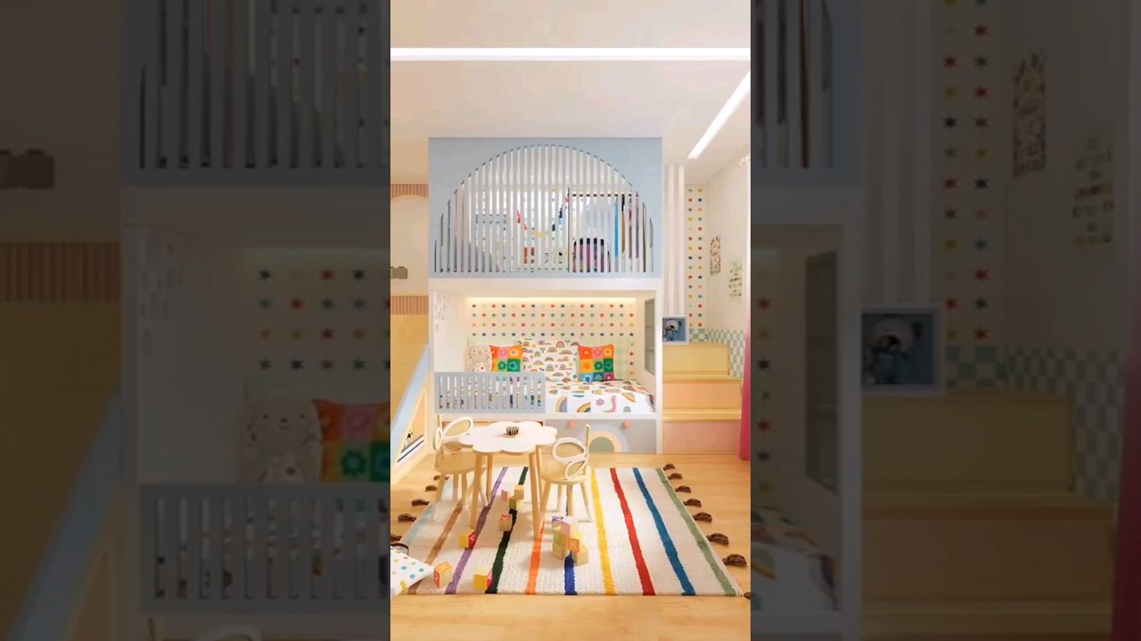 latest😍childrens bedroom with play area.
