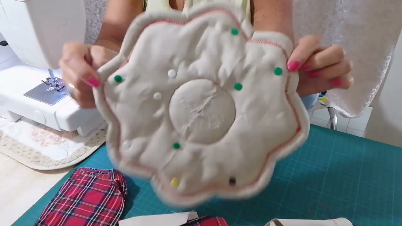 46🎀Tazzona porta cialde di stoffa natalizia -cartamodello gratuito