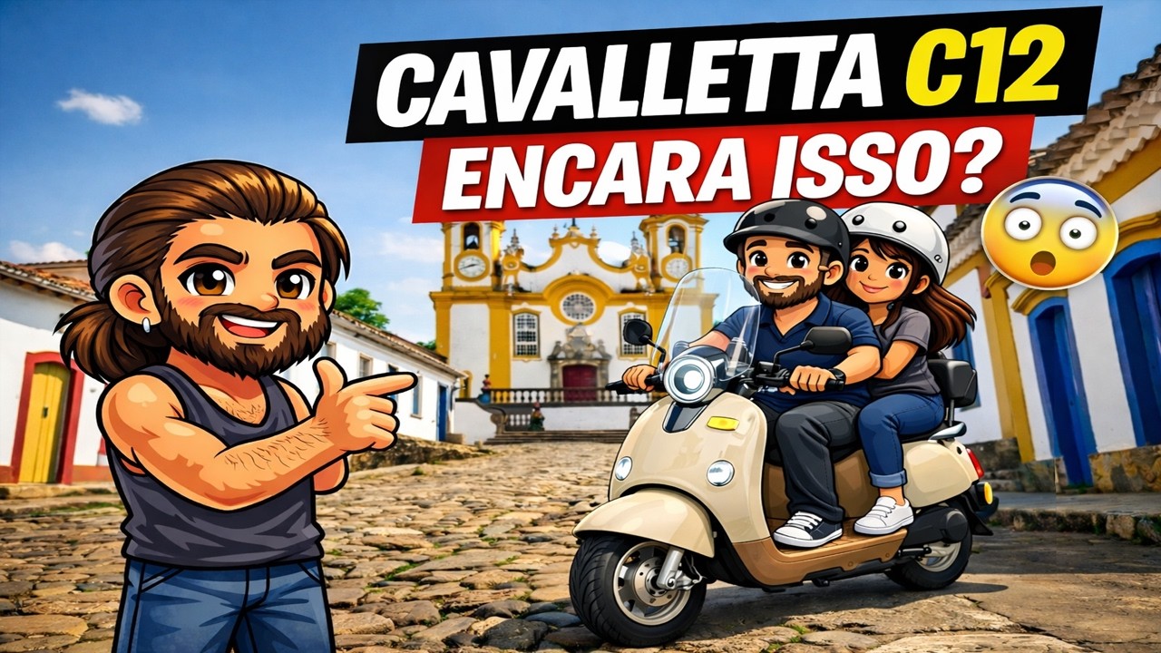 Fui De Autopropelido / Scooter Elétrica Cavalletta C12 até Tiradentes-MG Com Minha Esposa Na Garupa