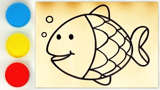 Sand painting Fish for Kids and Toddlers