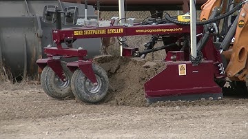 SharpGrade laser grader on Case TV380 operating Dual GNSS, Houston, Texas