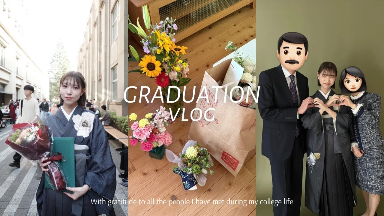 JPN/KOR)【卒業式vlog】青山学院大学を卒業しました！🎓🌸