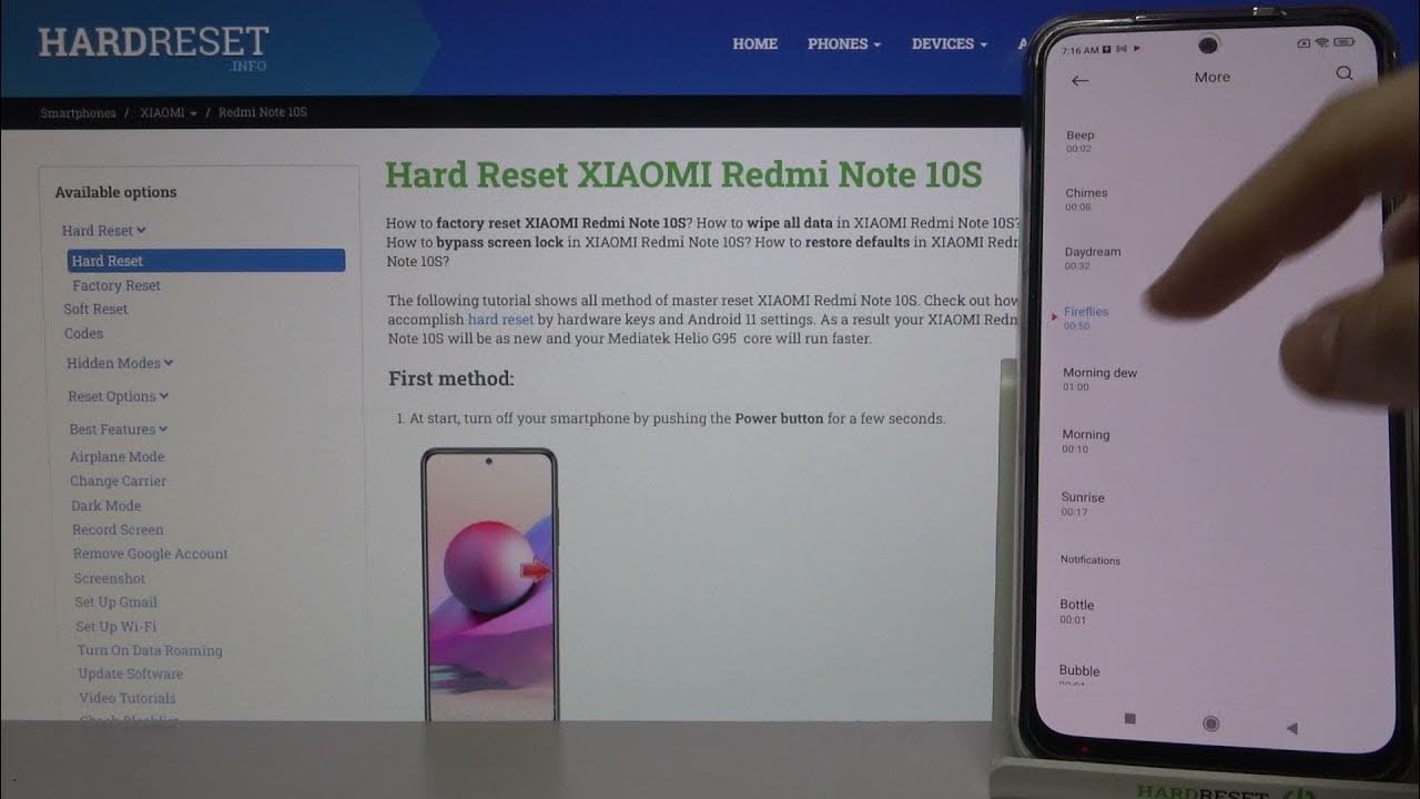 Alarm Tones on XIAOMI REDMI NOTE 10S Available Sounds of Alarms YouTube