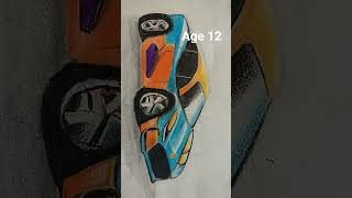 Evolution of my art 🎨 / age 7😅 to age 14😱 #art#shorts