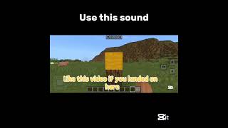 Don't click the sound ⭕ #minecraft #memes #usethissound #usethesound #useful