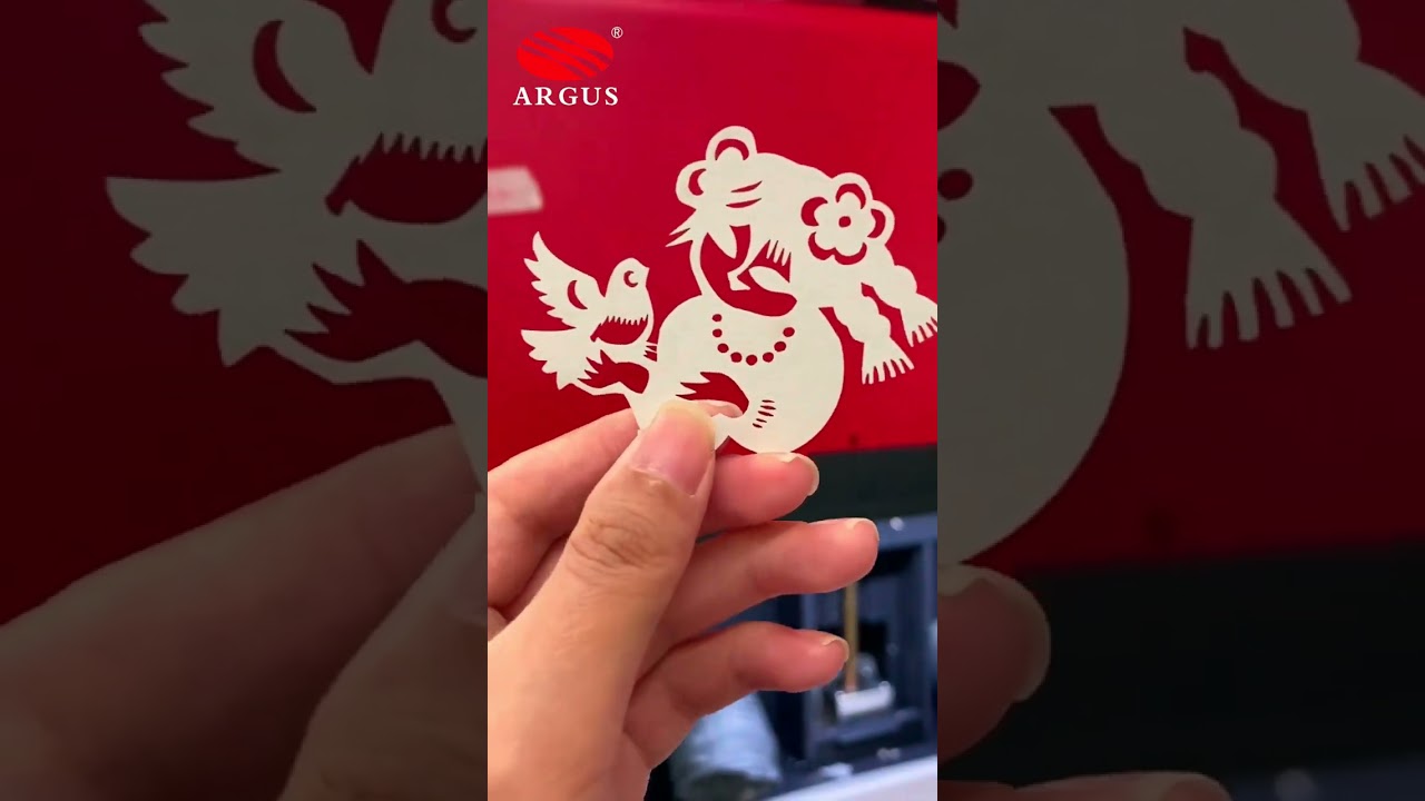 ARGUS Laser Engraving Cute Girl Patterns on Paper | Any Design You Want!  