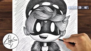 How To Draw N | Murder Drones Drawing Tutorial (step by step)