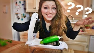 Vegetable Chopper Test ONE HANDED - Does It Actually Work?? (Amazon Kitchen Gadget Review)