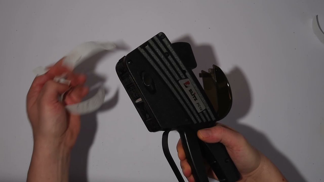 Blitz Preisauszeichner Etiketten wechseln, Etikettenrolle wechseln - Anleitung