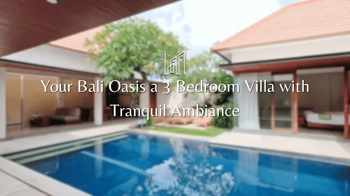 Your Bali Oasis a 3 Bedroom Villa with Tranquil Ambiance