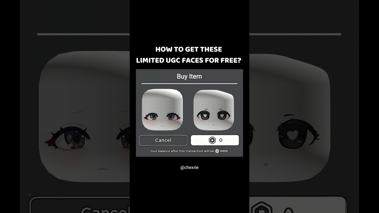 How To Get Free Face In Roblox Limited Ugc Roblox Freeugc 
