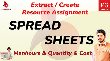 How To Extract Spread Sheets of Resource Assignment in Primavera P6 | Manhours Quantity and Cost P6