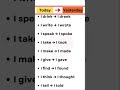 Present Indefinite vs Past Indefinite  #EnglishGrammar #Tenses #shortsvideo #shortfeed #