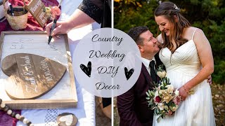 DIY OUTDOOR COUNTRY WEDDING DECOR | EASY WEDDING DIYS | WEDDING PHOTOS