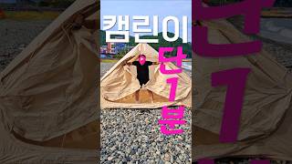 캠린이도 1분만에 펼 수 있는 텐트 ㄷㄷ #캠핑 #꿀템 #내돈내산