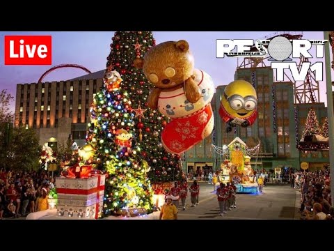 🔴live:-christmas-at-universal-studios-orlando---macy's-parade,-hogwarts-show,-&-more!-12-21-19