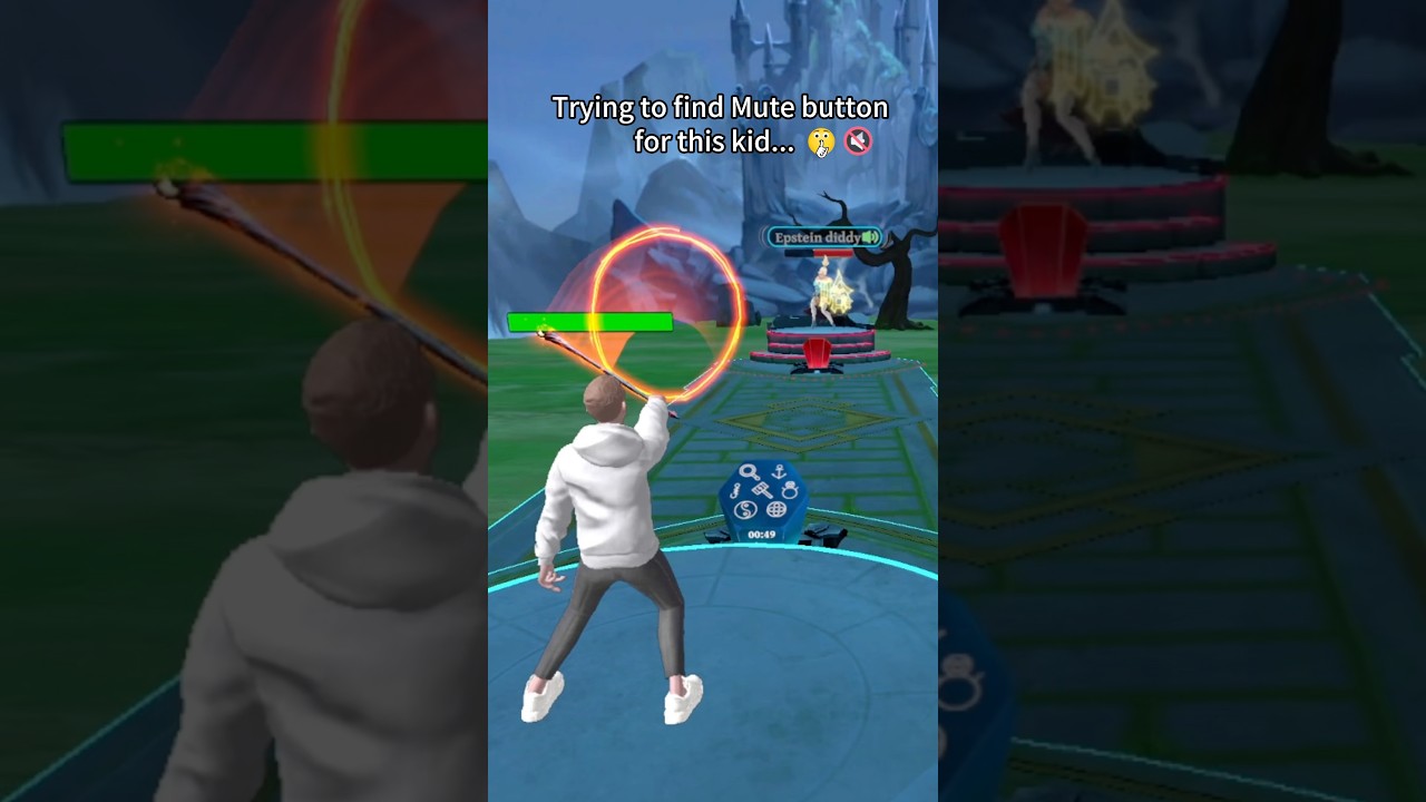 Trying to find Mute button for this kid ￼in War of Wizards VR