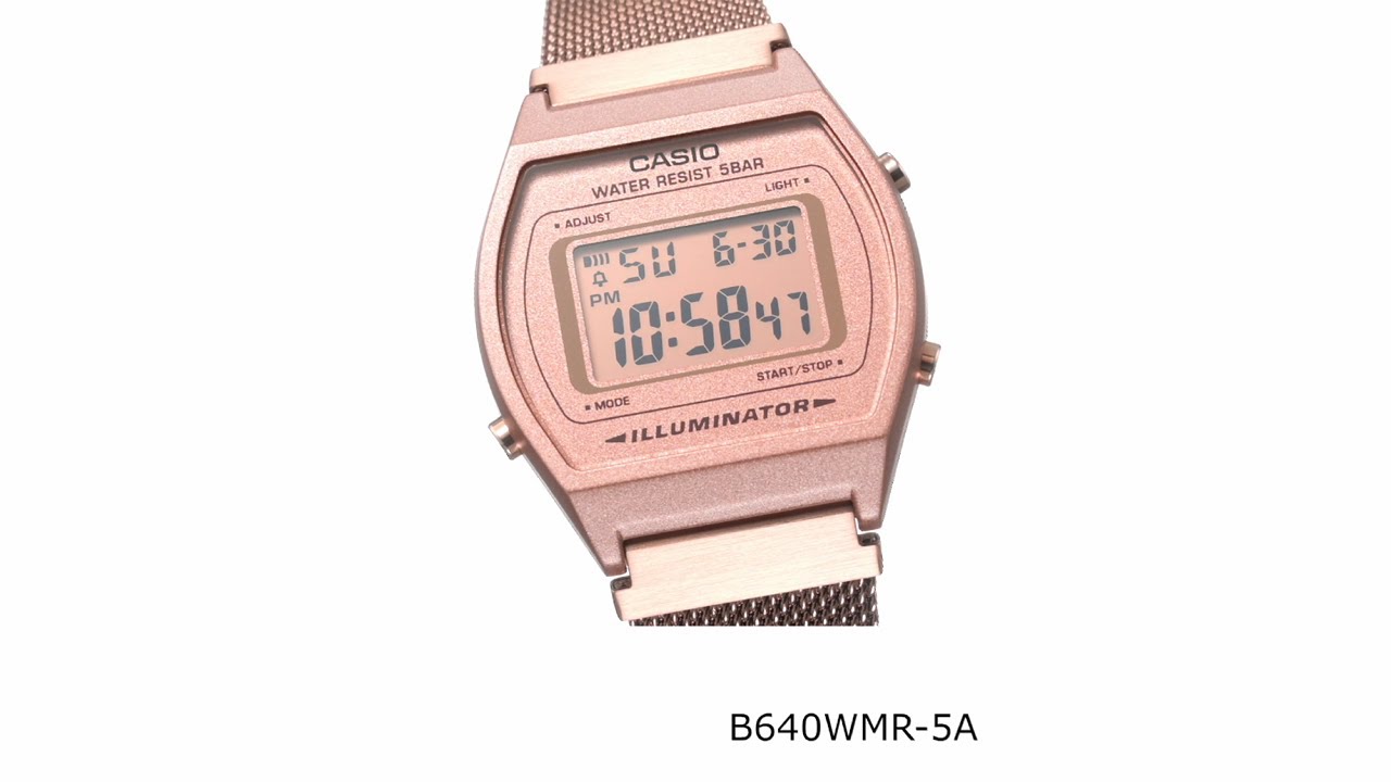 Reloj Casio Vintage B640WMR-5ADF Rosado Metálico - Dando la Hora - Dando La  Hora