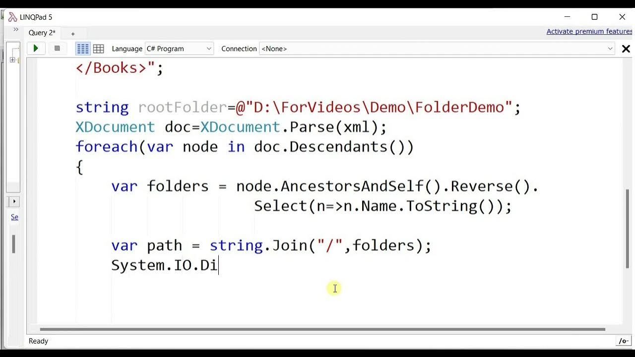 Create folders including subfolders using hierarchy from XML nodes in ...